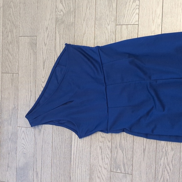 Women's Elegant Blue One-Shoulder Midi Dress - Size Small BNWOT - Picture 5 of 6